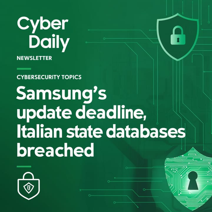Cyber Daily 10/29: Samsung's 24-Hour Update Deadline, CISA's Qualcomm Warning, Microsoft's Windows Kernel Exposed, Italian State Databases Breached